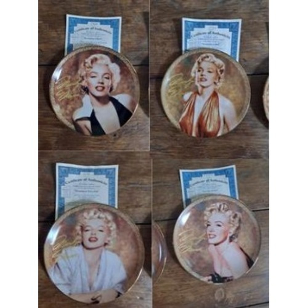 Love, Marilyn Knowles Collectors Plates Set of 4 with COA‎ Gold Trim Decor